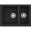 Rocklite Weston 1.5 Bowl Inset Kitchen Sink - Black