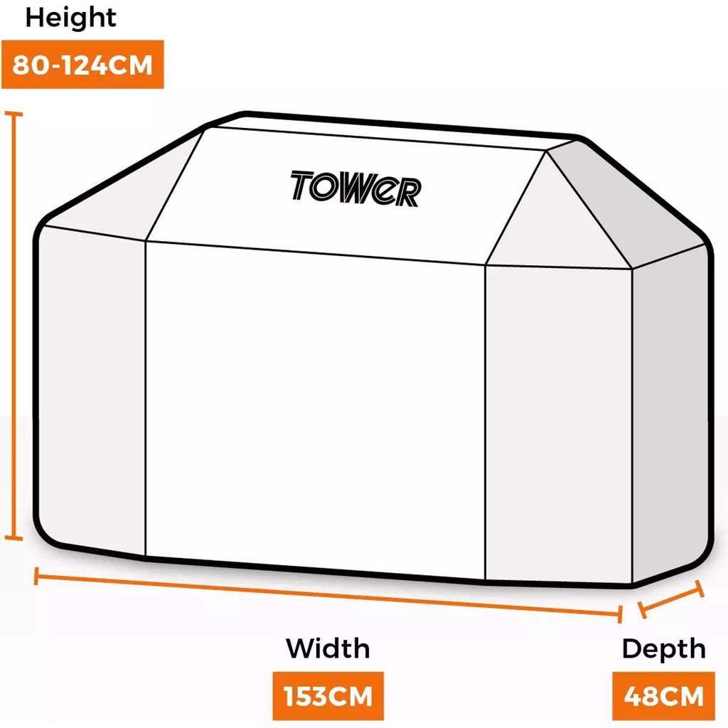 Tower 4 Burner T978526COV Barbecue Accessory - Black