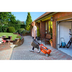 Flymo EasiStore 380R Corded Lawn Mower - Sunset Orange