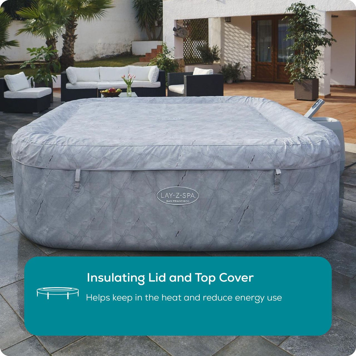 Lay-Z-Spa San Francisco Smart Luxe HydroJet Pro™ Hot Tub - Marble Effect