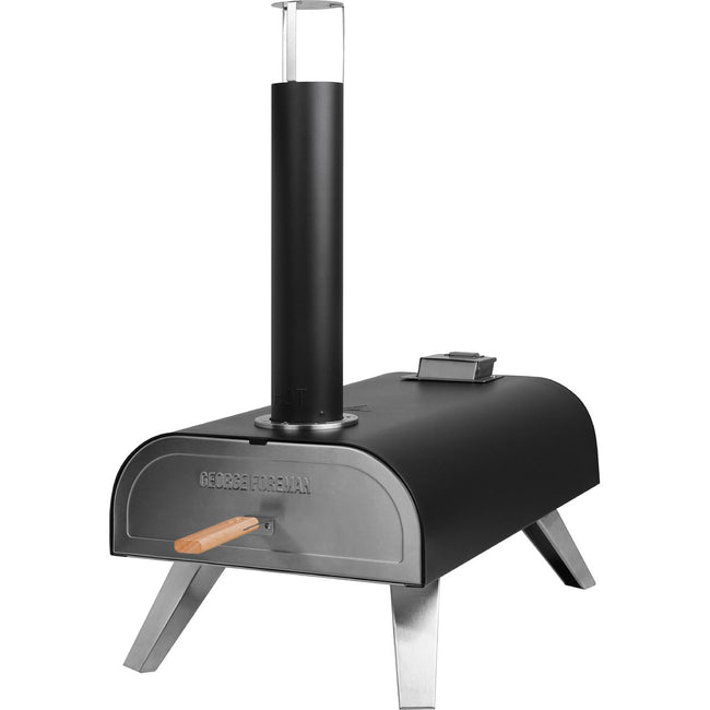 George Foreman BBQ Grill Top Outdoor Pizza Oven, Suitable For Gas or Charcoal BBQs - Black Main Image