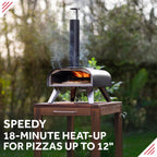 George Foreman BBQ Grill Top Outdoor Pizza Oven, Suitable For Gas or Charcoal BBQs - Black