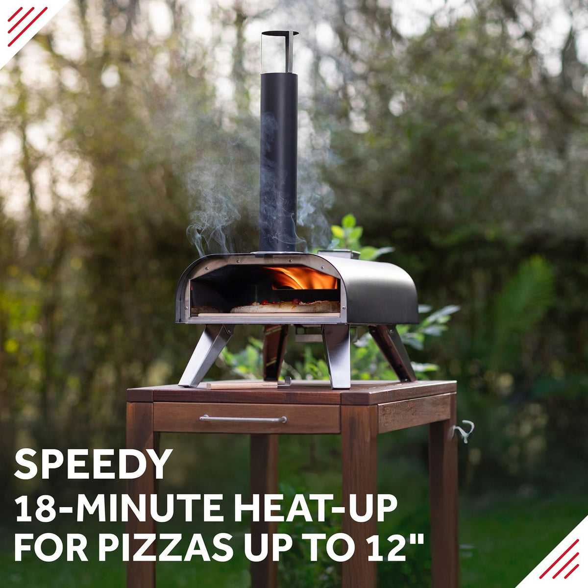 George Foreman BBQ Grill Top Outdoor Pizza Oven, Suitable For Gas or Charcoal BBQs - Black