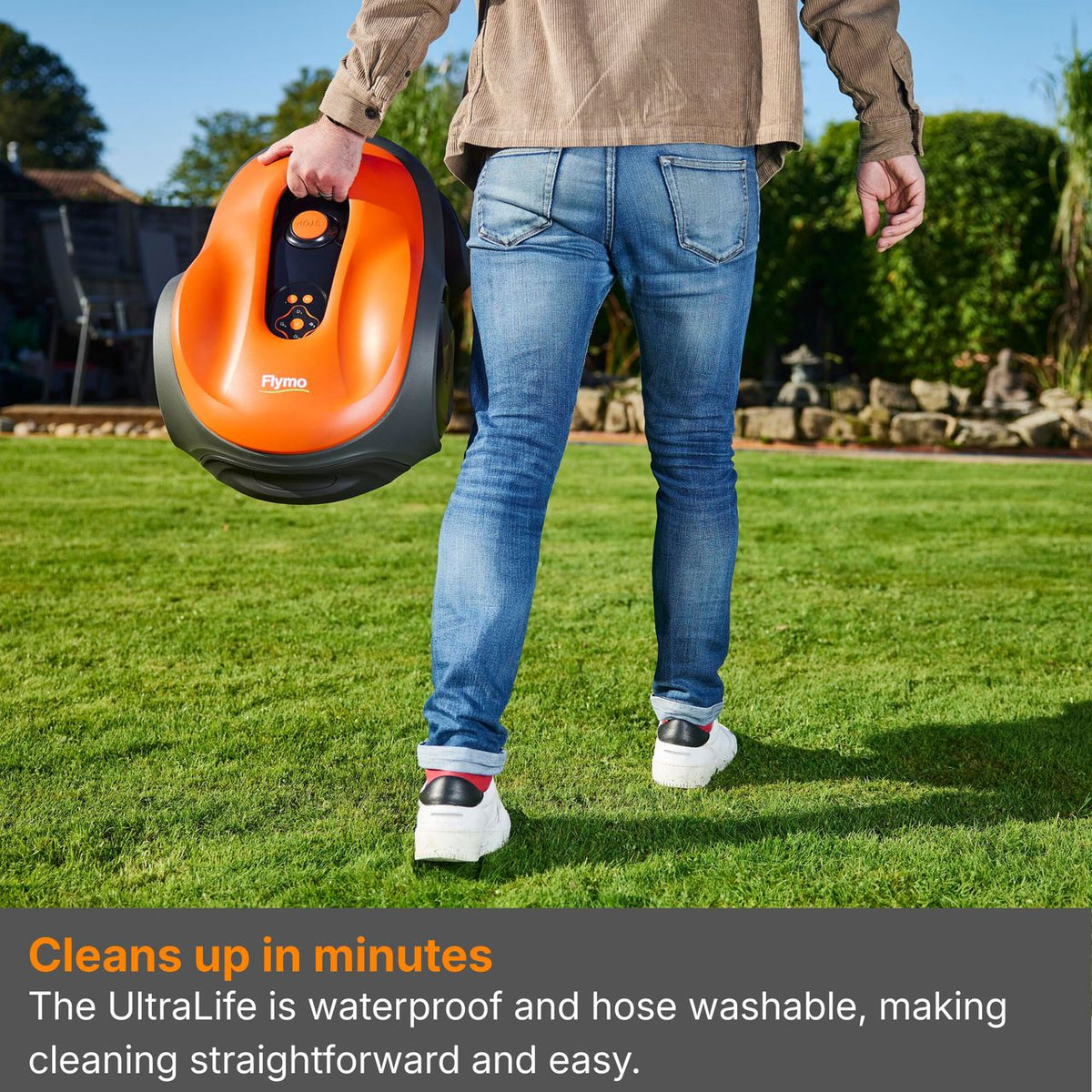 Flymo ULTRALIFE 1500 Robotic Lawn Mower - Orange