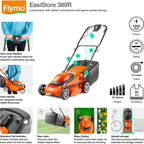 Flymo EasiStore 380R Corded Lawn Mower - Sunset Orange