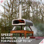 George Foreman GFWPPO2BPC Wood Pellet Outdoor Pizza Oven - Black