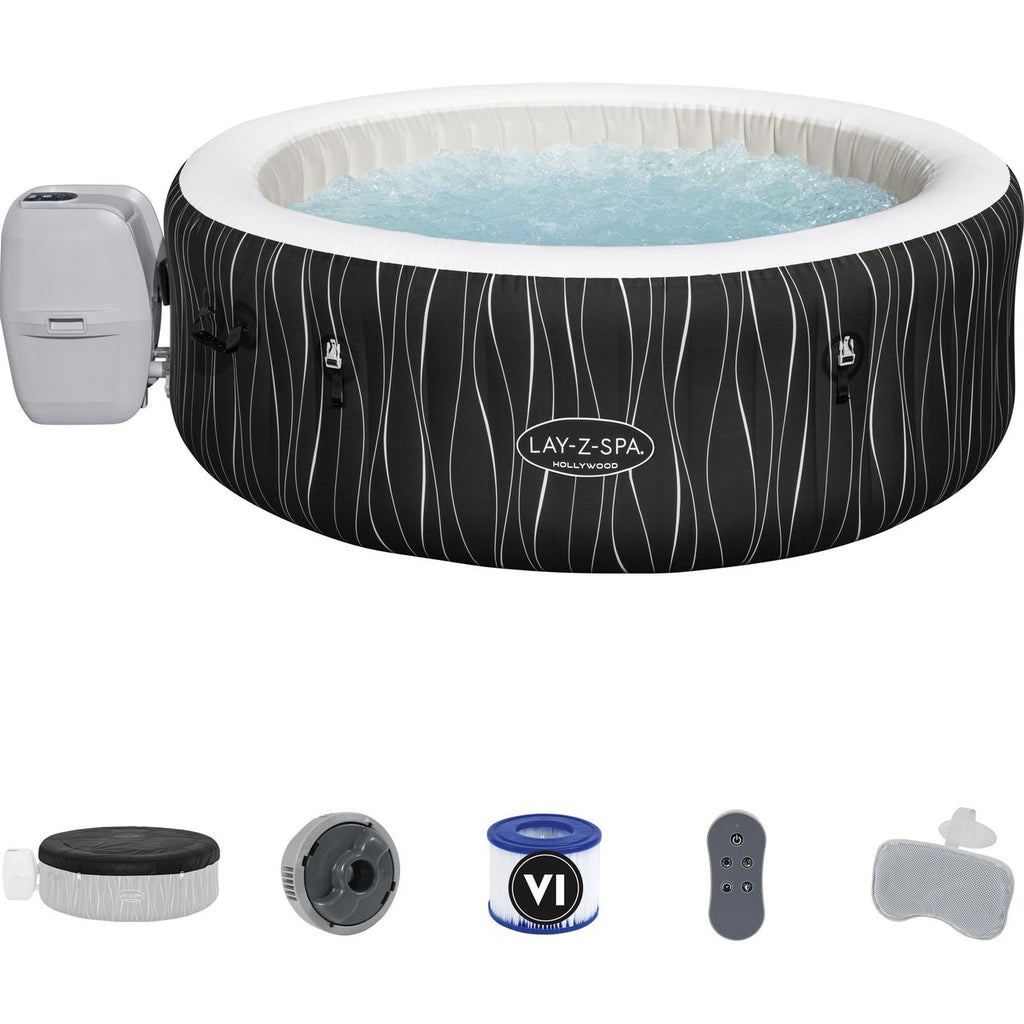 Lay-Z-Spa Hollywood Luxe AirJet™ Hot Tub - Black