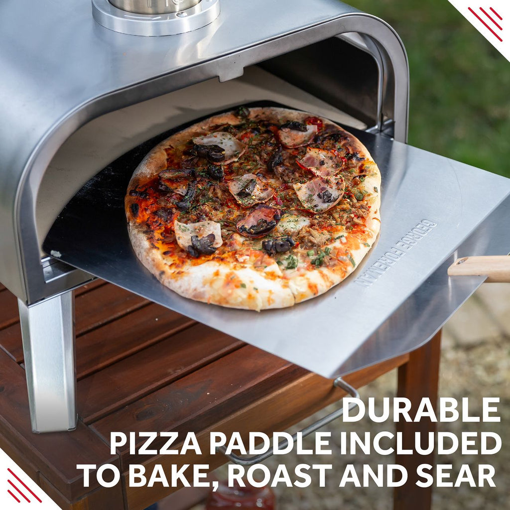 George Foreman GFWPPO2BPC Wood Pellet Outdoor Pizza Oven - Black