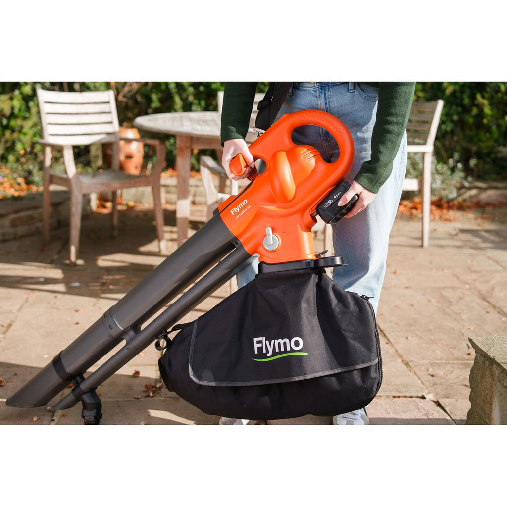 Flymo 18V EasiBlowVac KIT 4.0 Leaf Blower and Vacuum - Orange