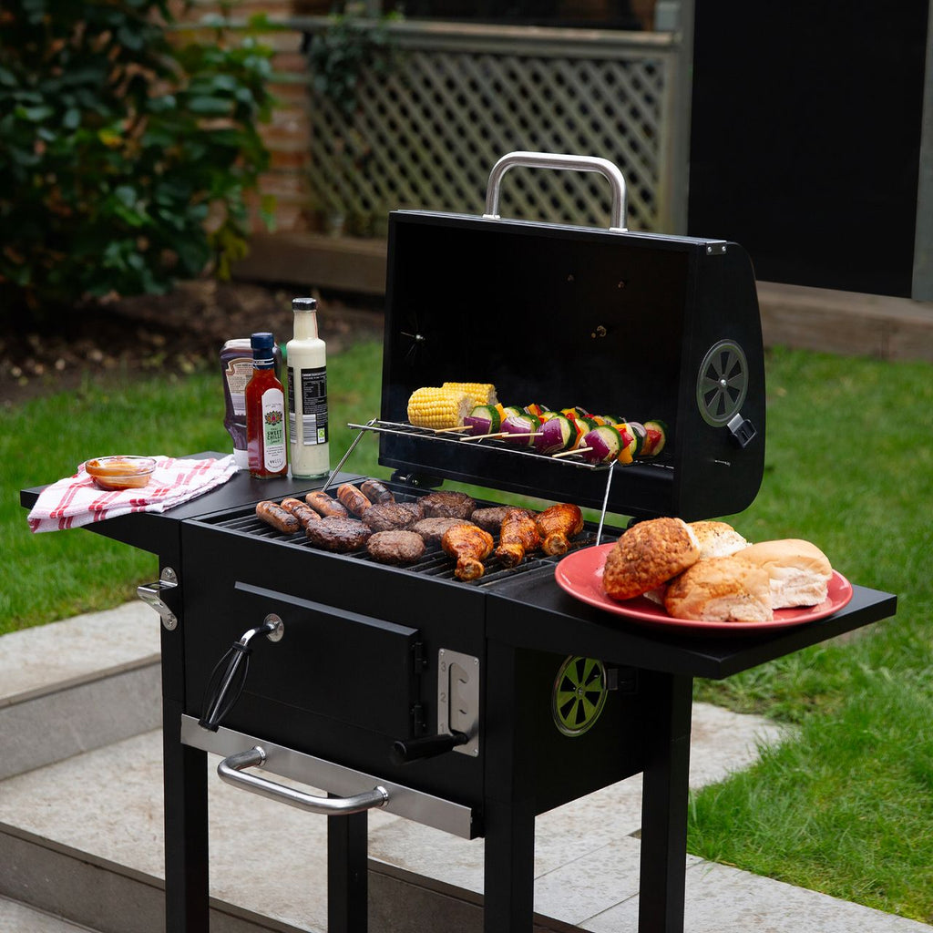George Foreman Large Charcoal Barbecue - Black