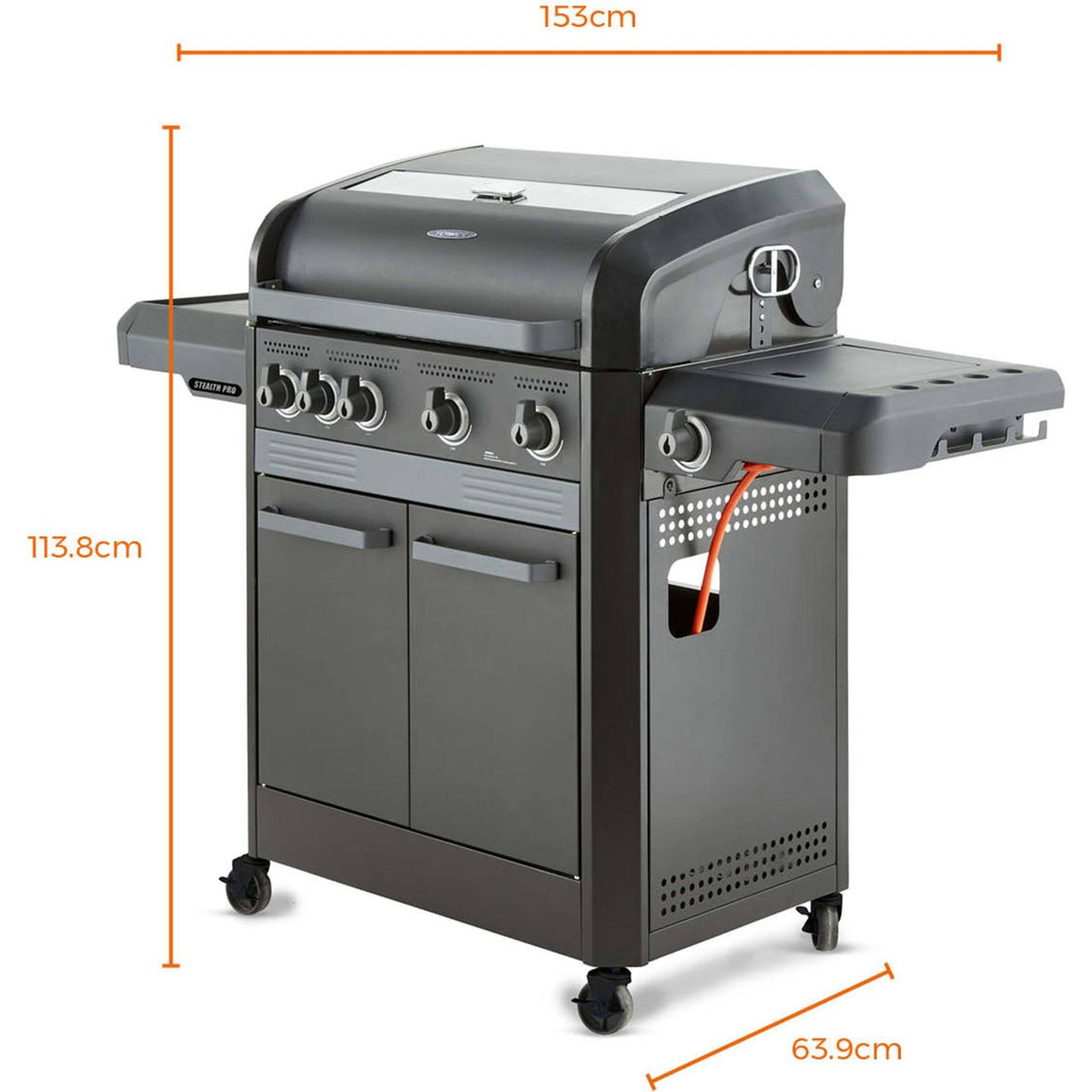 Tower Stealth Pro Gas Barbecue - Black
