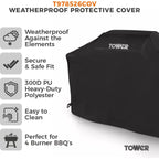 Tower 4 Burner T978526COV Barbecue Accessory - Black