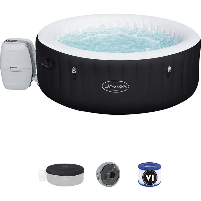 Lay-Z-Spa Miami AirJet™ Hot Tub - Black Main Image