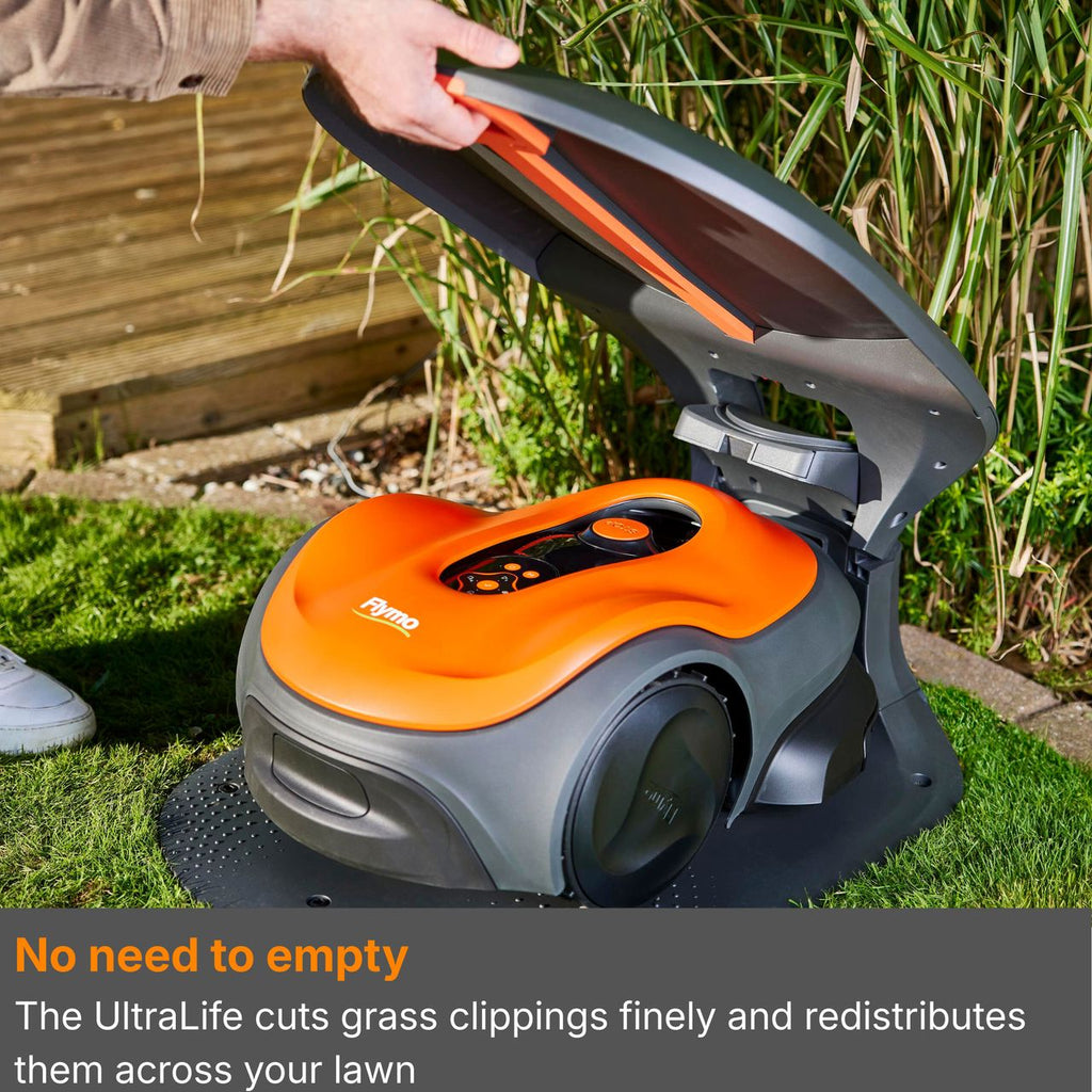 Flymo ULTRALIFE 1500 Robotic Lawn Mower - Orange