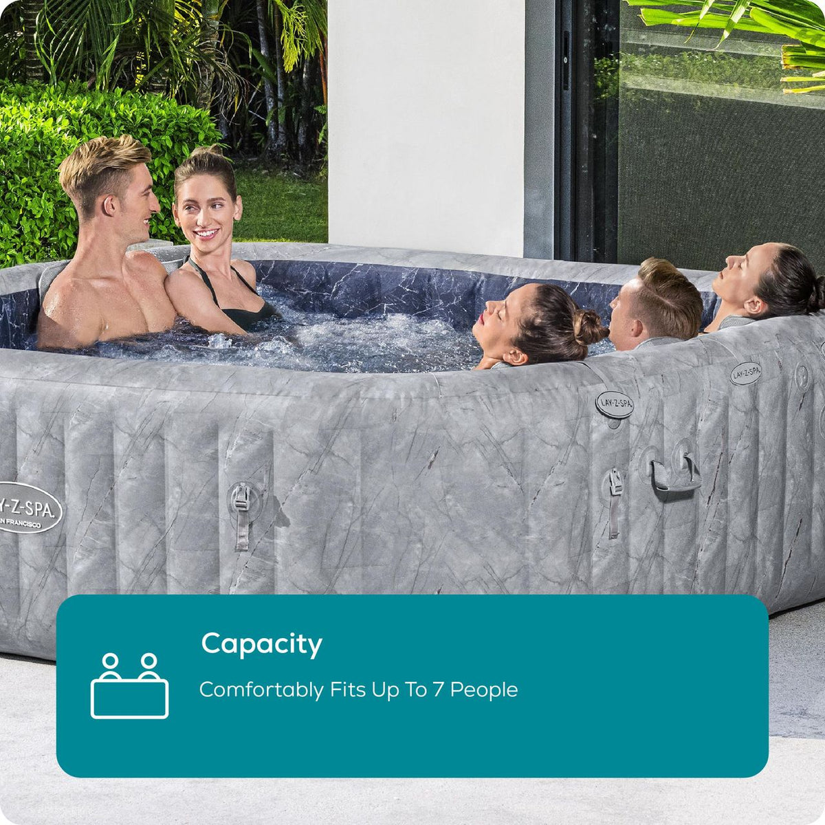 Lay-Z-Spa San Francisco Smart Luxe HydroJet Pro™ Hot Tub - Marble Effect