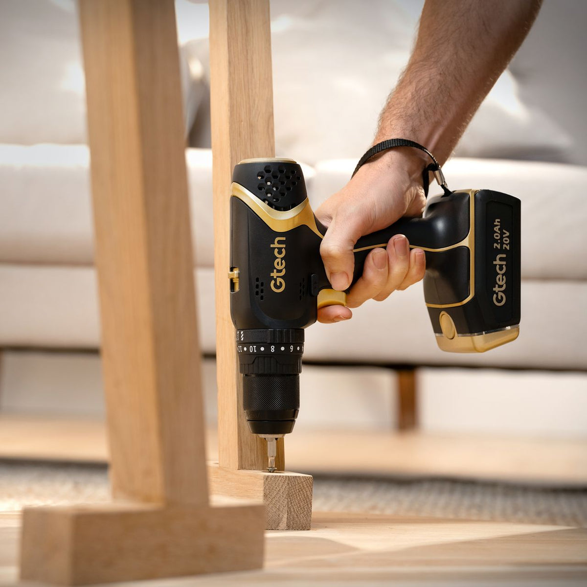 Gtech Cordless Combi Drill - Black / Gold