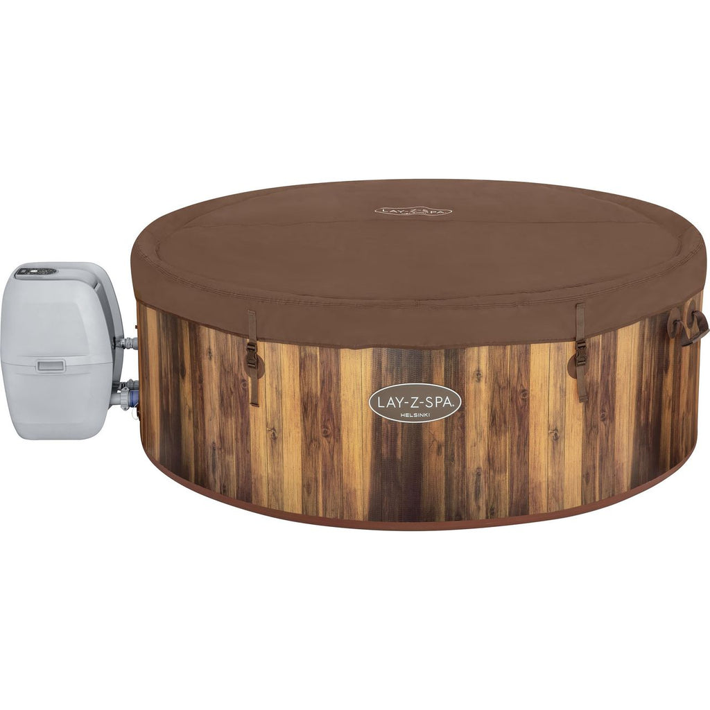 Lay-Z-Spa Helsinki Smart AirJet Plus™ Hot Tub - Nordic Wood Effect