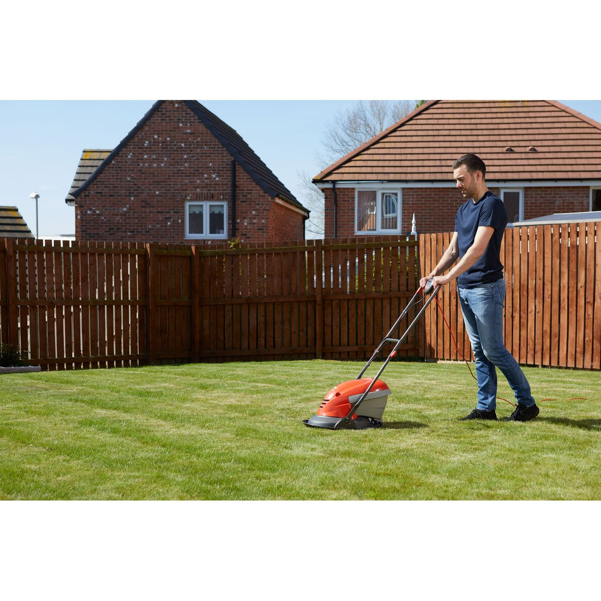 Flymo HoverVac 250 Corded Lawn Mower - Orange