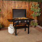 Blackstone 28in Griddle with Hood Gas Barbecue - Black