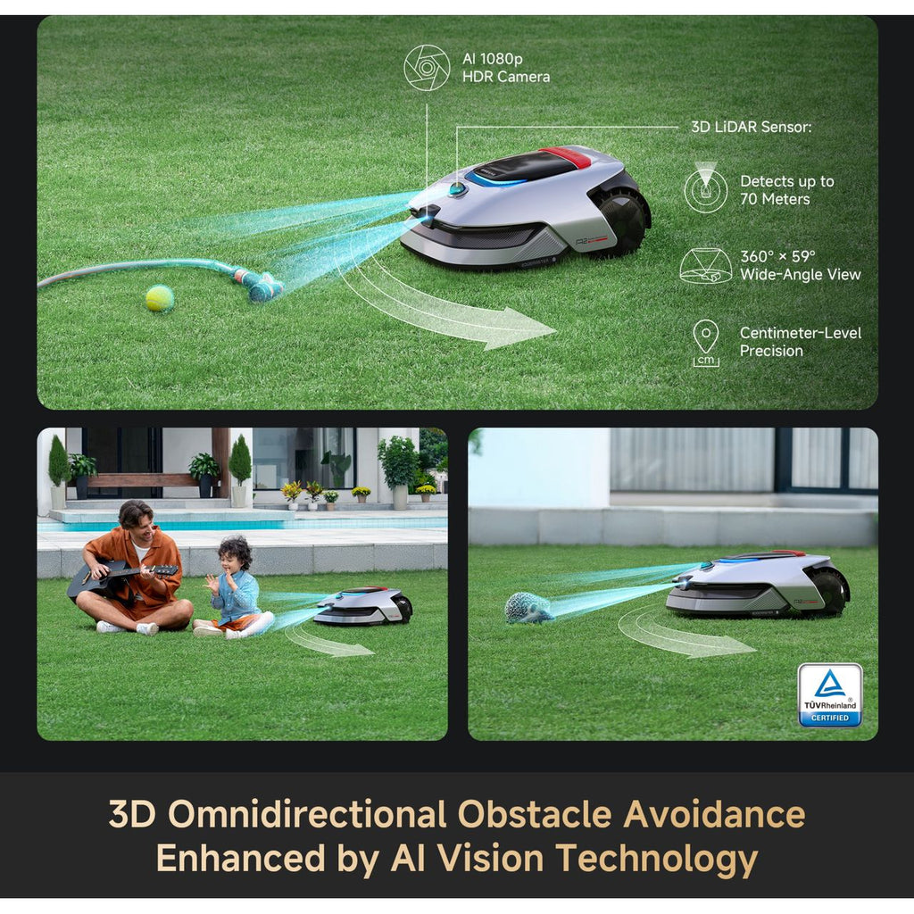 Dreame A2 Robotic Lawn Mower - Black / Grey
