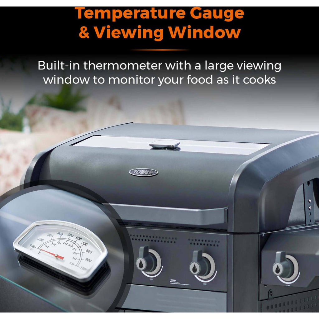 Tower Stealth Pro Gas Barbecue - Black