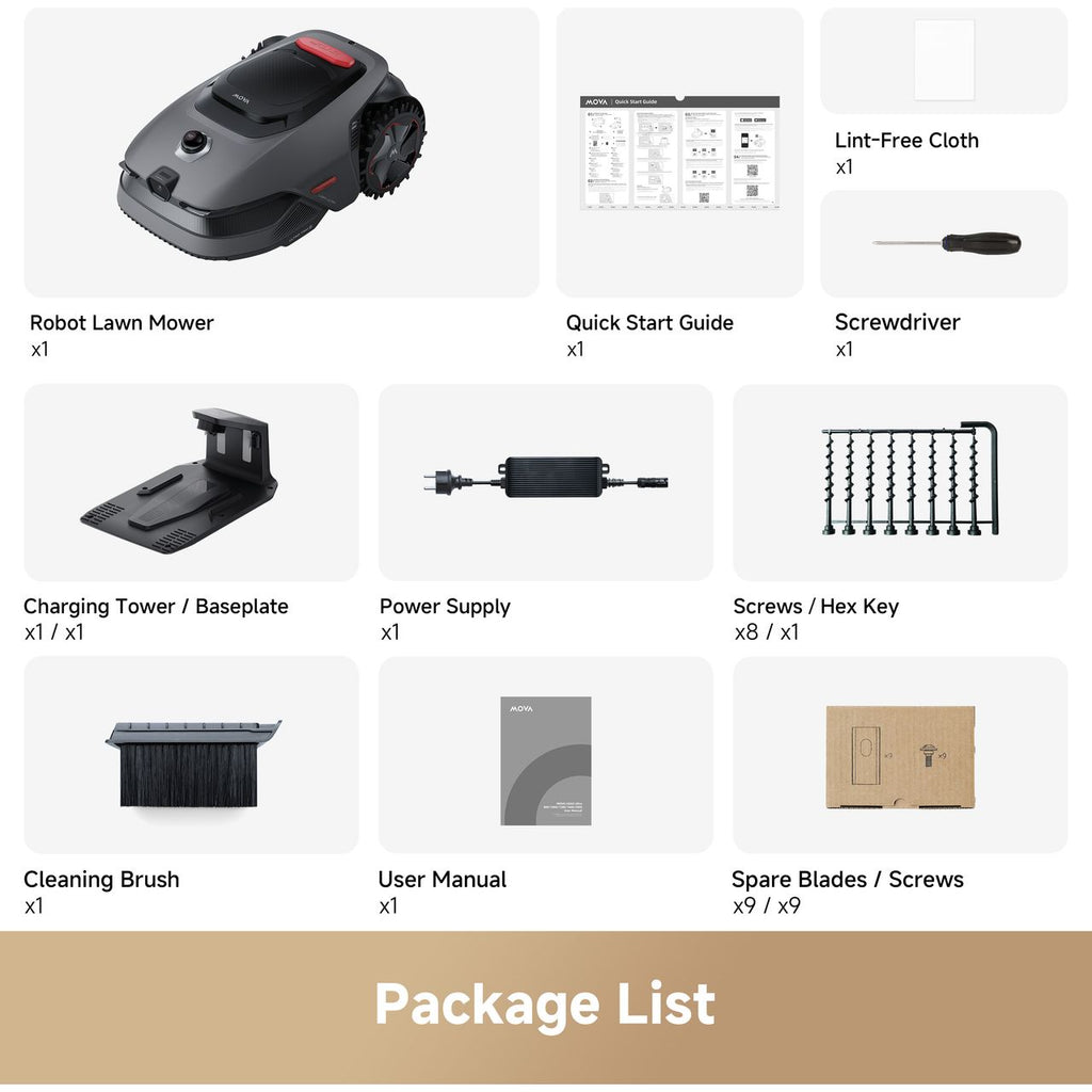Mova LiDAX Ultra 800 Robotic Lawn Mower - Grey