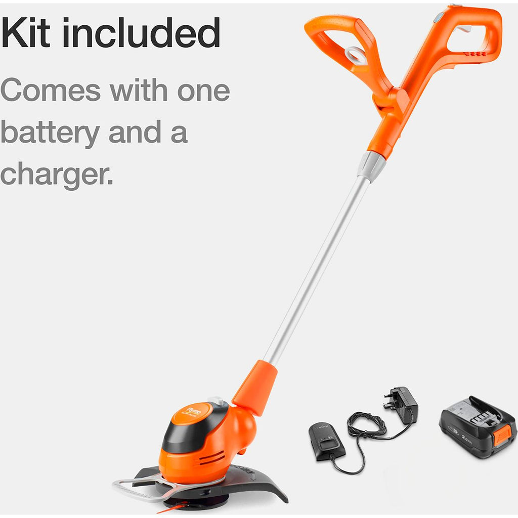 Flymo 18V P4A EasiTrim 230 Kit Battery - Grass Trimmer - Black / Orange