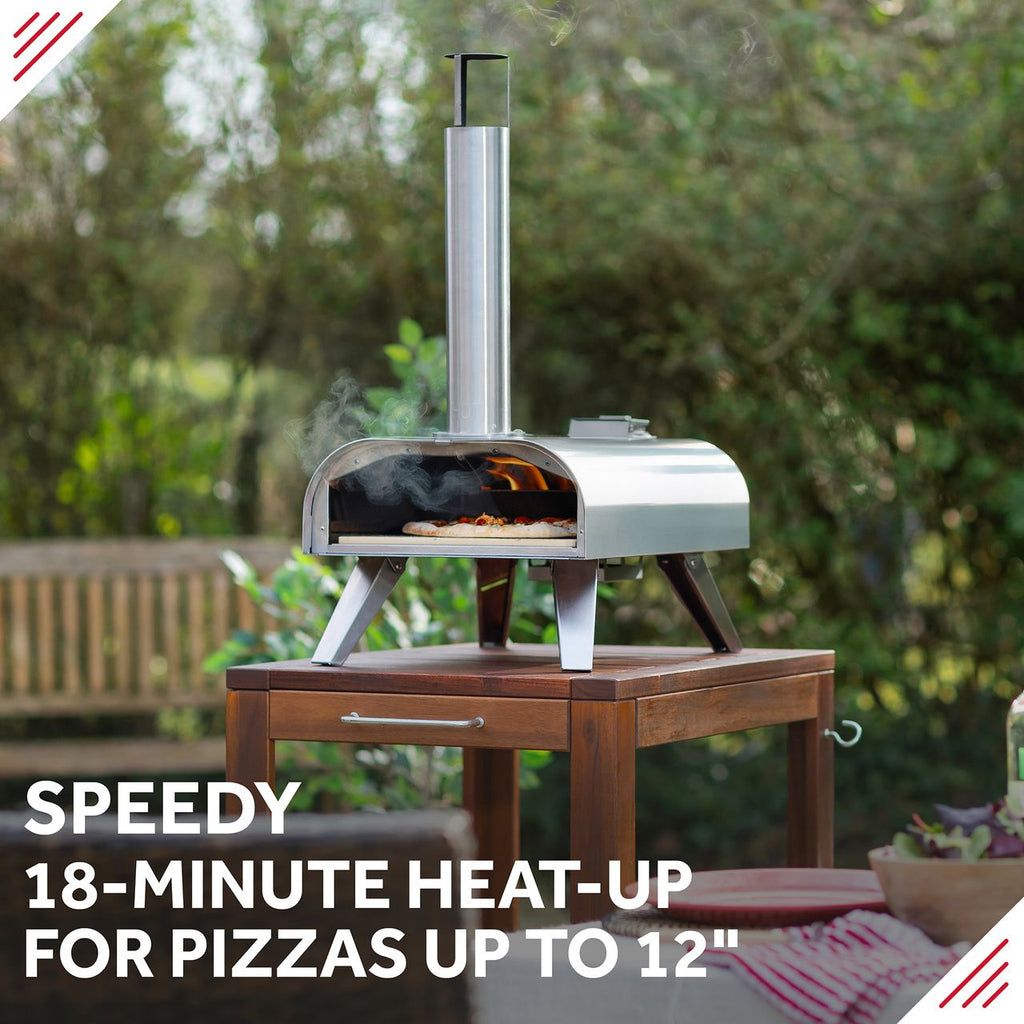 George Foreman BBQ Grill Top Outdoor Pizza Oven, Suitable For Gas or Charcoal BBQs - Stainless Steel