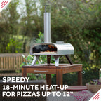 George Foreman BBQ Grill Top Outdoor Pizza Oven, Suitable For Gas or Charcoal BBQs - Stainless Steel