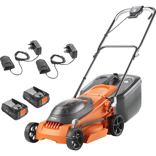 Flymo 36V EasiStore 380R KIT 2.0 Cordless Lawn Mower - Orange Hover Image