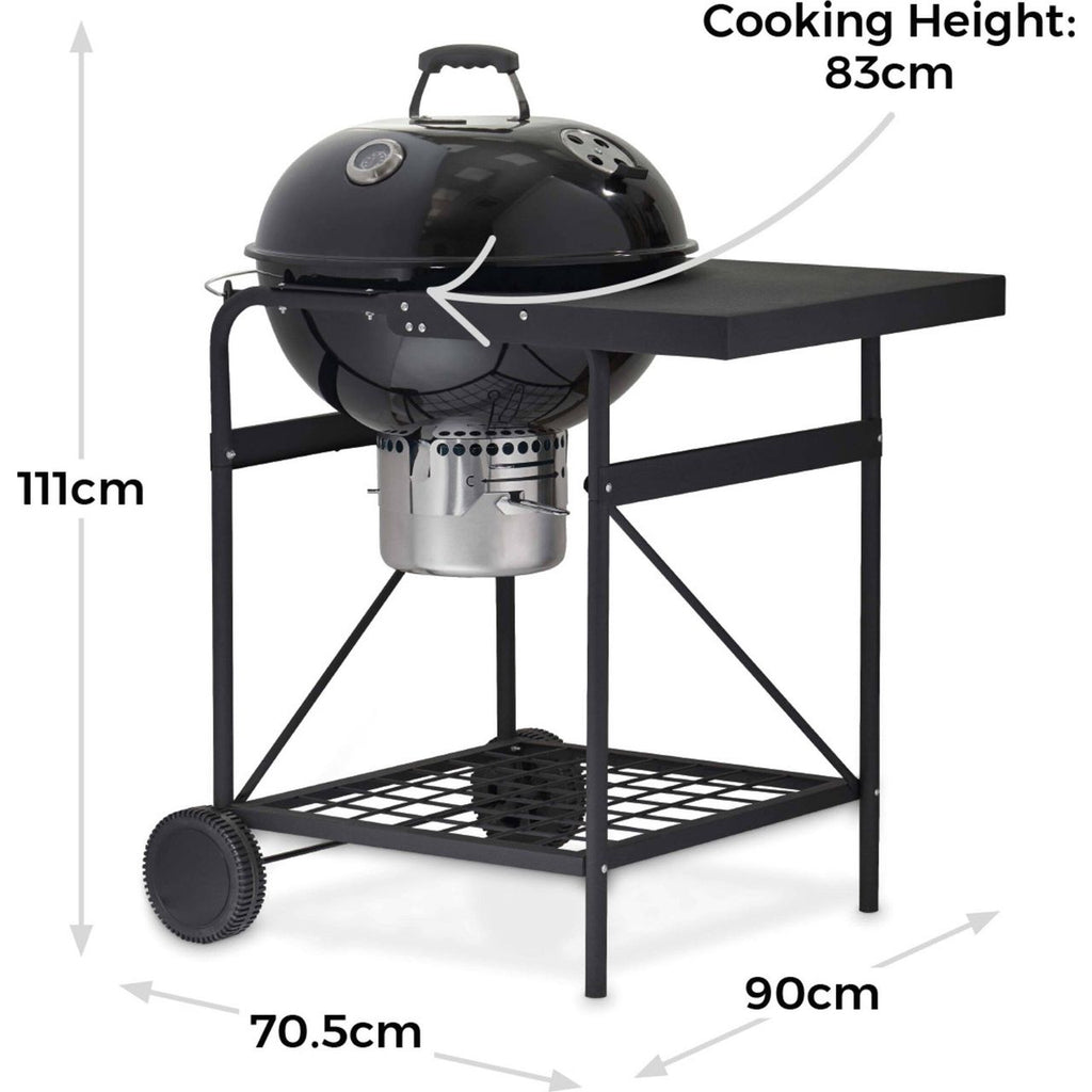 Tower Kettle Grill Charcoal Barbecue - Black