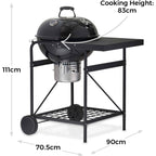 Tower Kettle Grill Charcoal Barbecue - Black