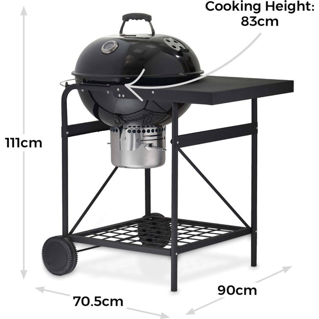 Tower Kettle Grill Charcoal Barbecue - Black Main Image