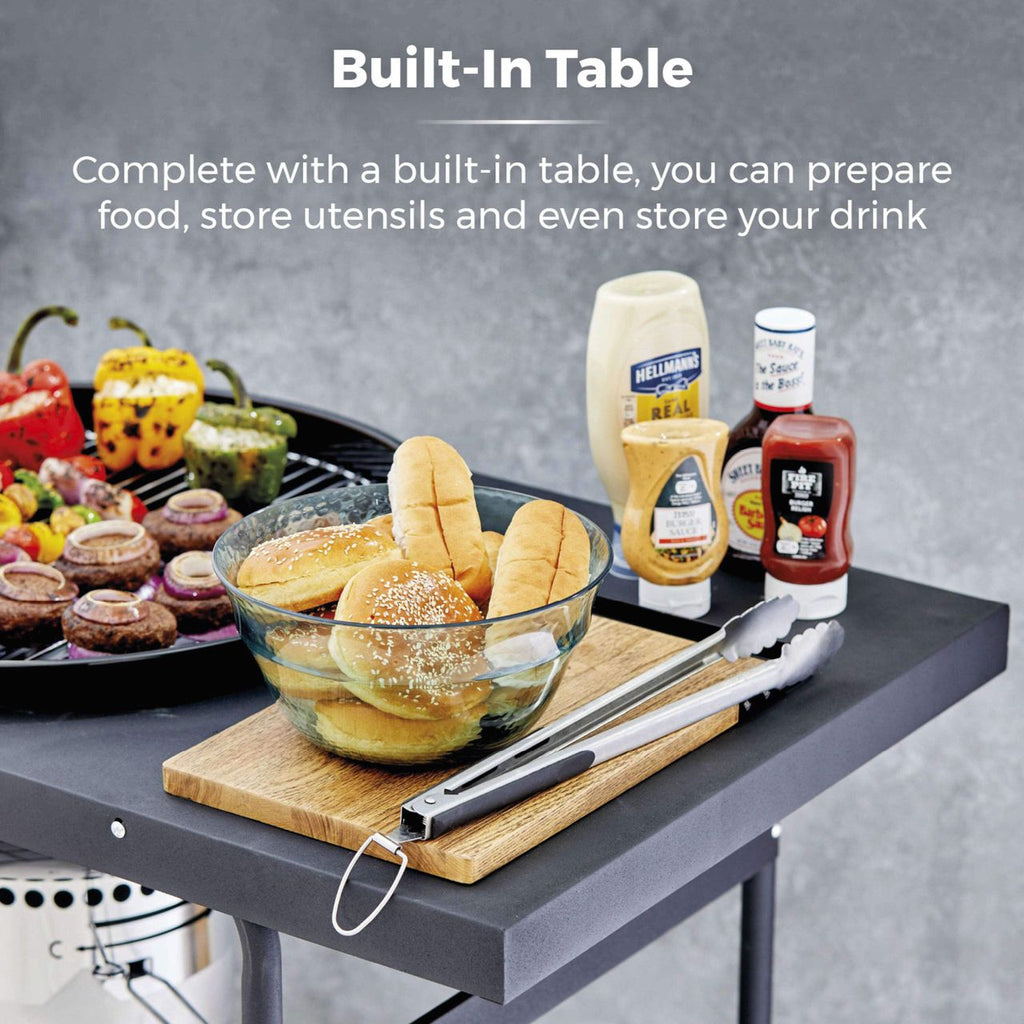 Tower Kettle Grill Charcoal Barbecue - Black