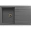 Rocklite Bredon 1 Bowl Inset Kitchen Sink - Grey