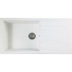 Rocklite Bredon 1 Bowl Inset Kitchen Sink - White