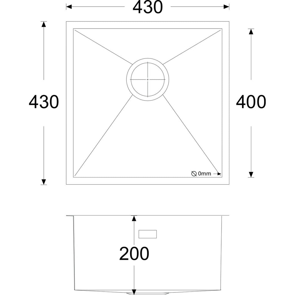 Harlyn Carbis Single bowl inset/undermount PVD Gunmetal