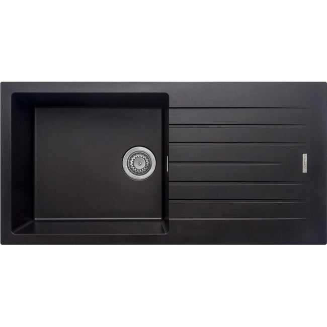 Harlyn Daymer 1 Bowl Inset Kitchen Sink - Black Hover Image