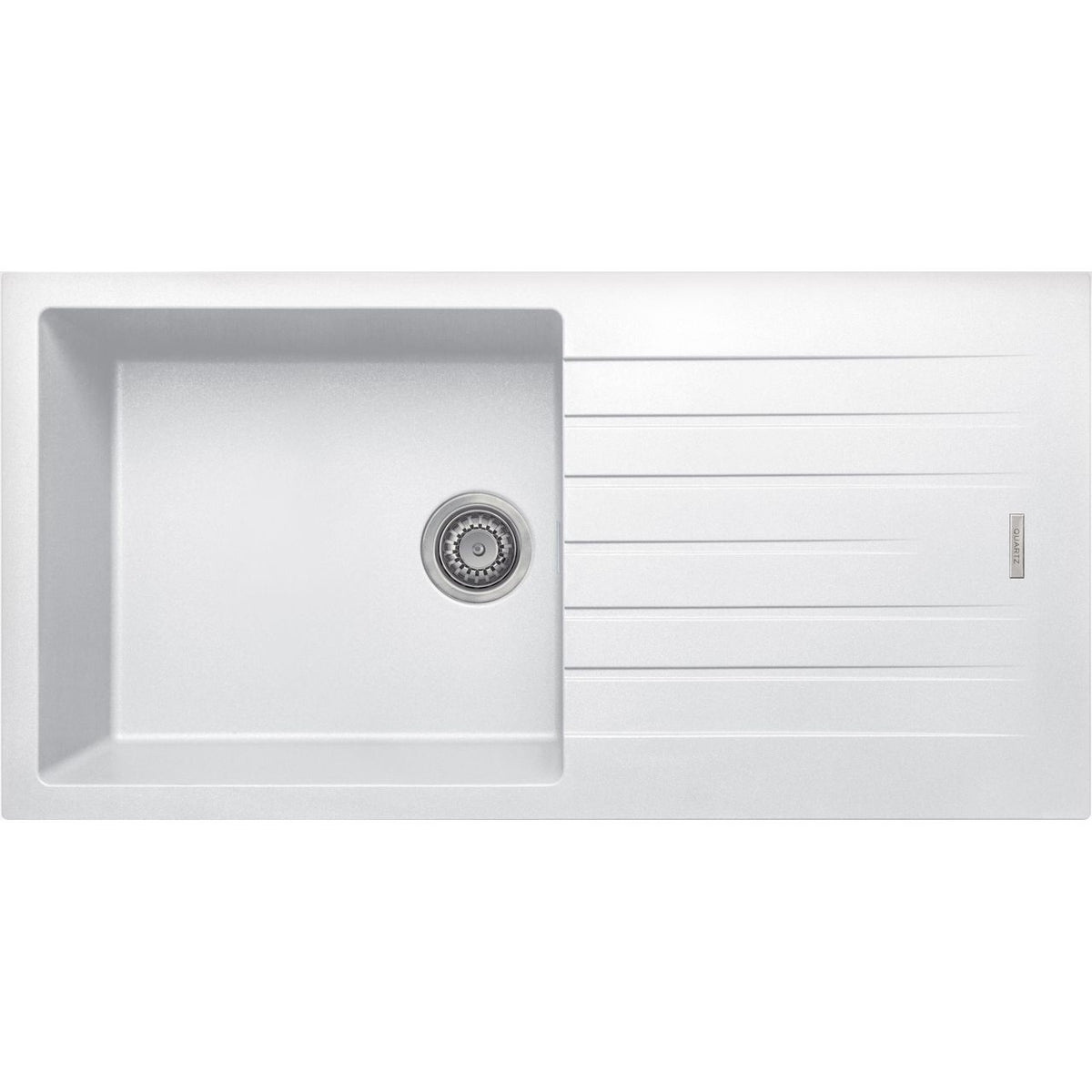Harlyn Daymer 1 Bowl Inset Kitchen Sink - White