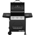 George Foreman GFGBBQ3B-N 3 Burner Gas Barbecue - Black