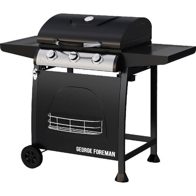 George Foreman GFGBBQ3B-N 3 Burner Gas Barbecue - Black Main Image