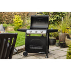 George Foreman GFGBBQ3B-N 3 Burner Gas Barbecue - Black