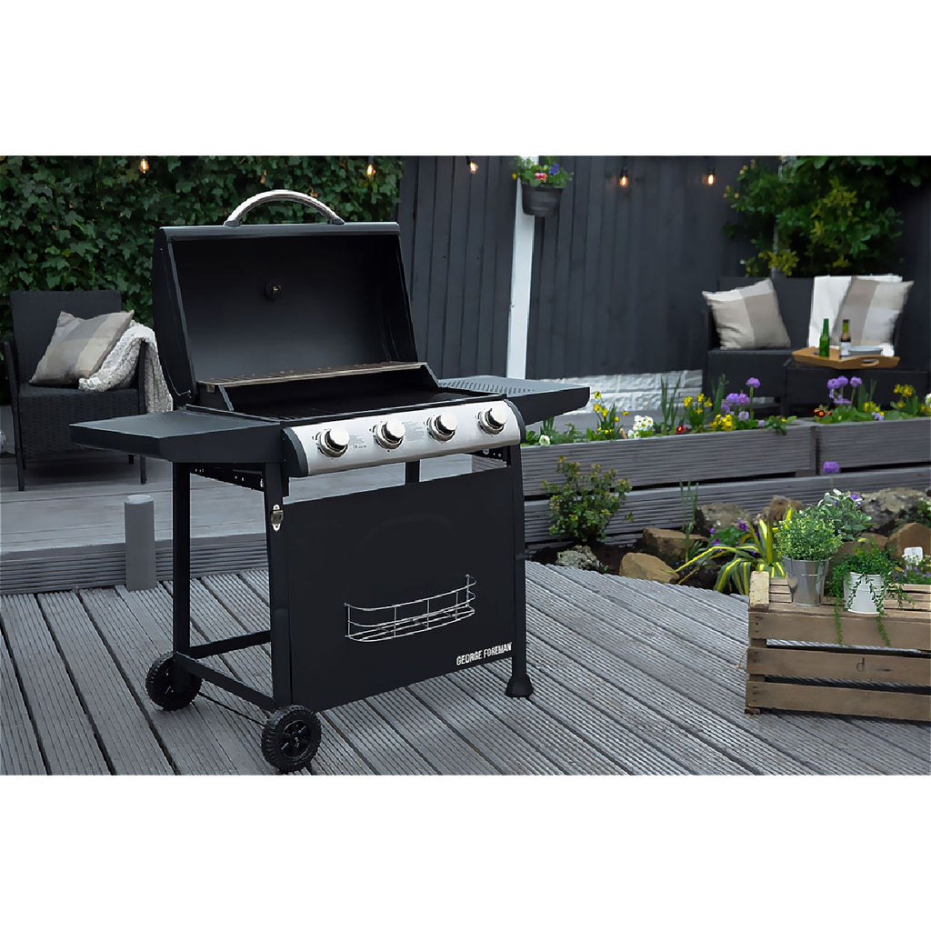 George Foreman 4 Burner Gas 1 Burner Gas Barbecue - Black