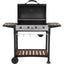 George Foreman GFGBBQ4BW 4 Burner Gas Barbecue - Black / Wood