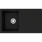 Rocklite Milton 1 Bowl Inset Kitchen Sink - Black