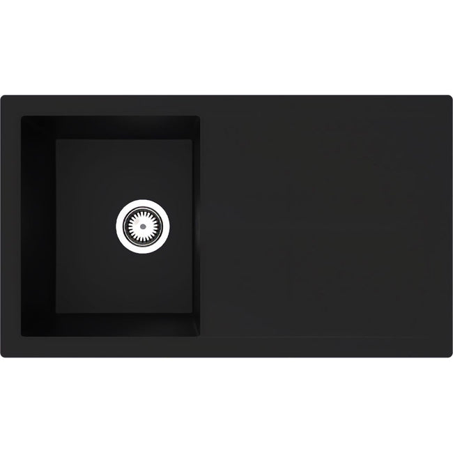 Rocklite Milton 1 Bowl Inset Kitchen Sink - Black Hover Image