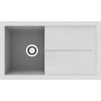 Rocklite Milton 1 Bowl Inset Kitchen Sink - White