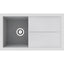 Rocklite Milton 1 Bowl Inset Kitchen Sink - White