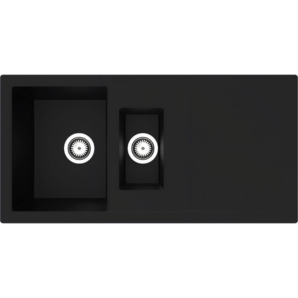 Rocklite Milton 1.5 Bowl Black Composite Reversible