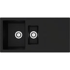 Rocklite Milton 1.5 Bowl Black Composite Reversible